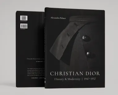 Front and back covers of the book Christian Dior: History and Modernity, 1947-1957