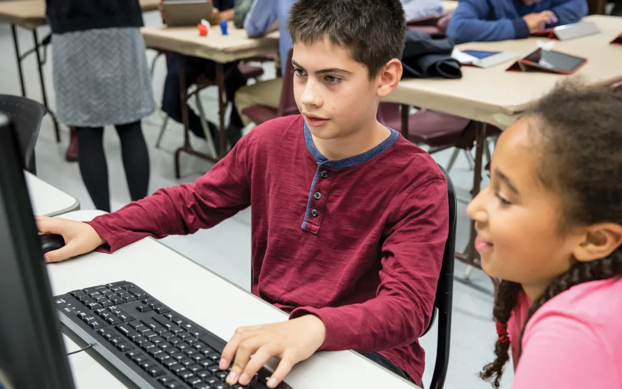 Students on computer
